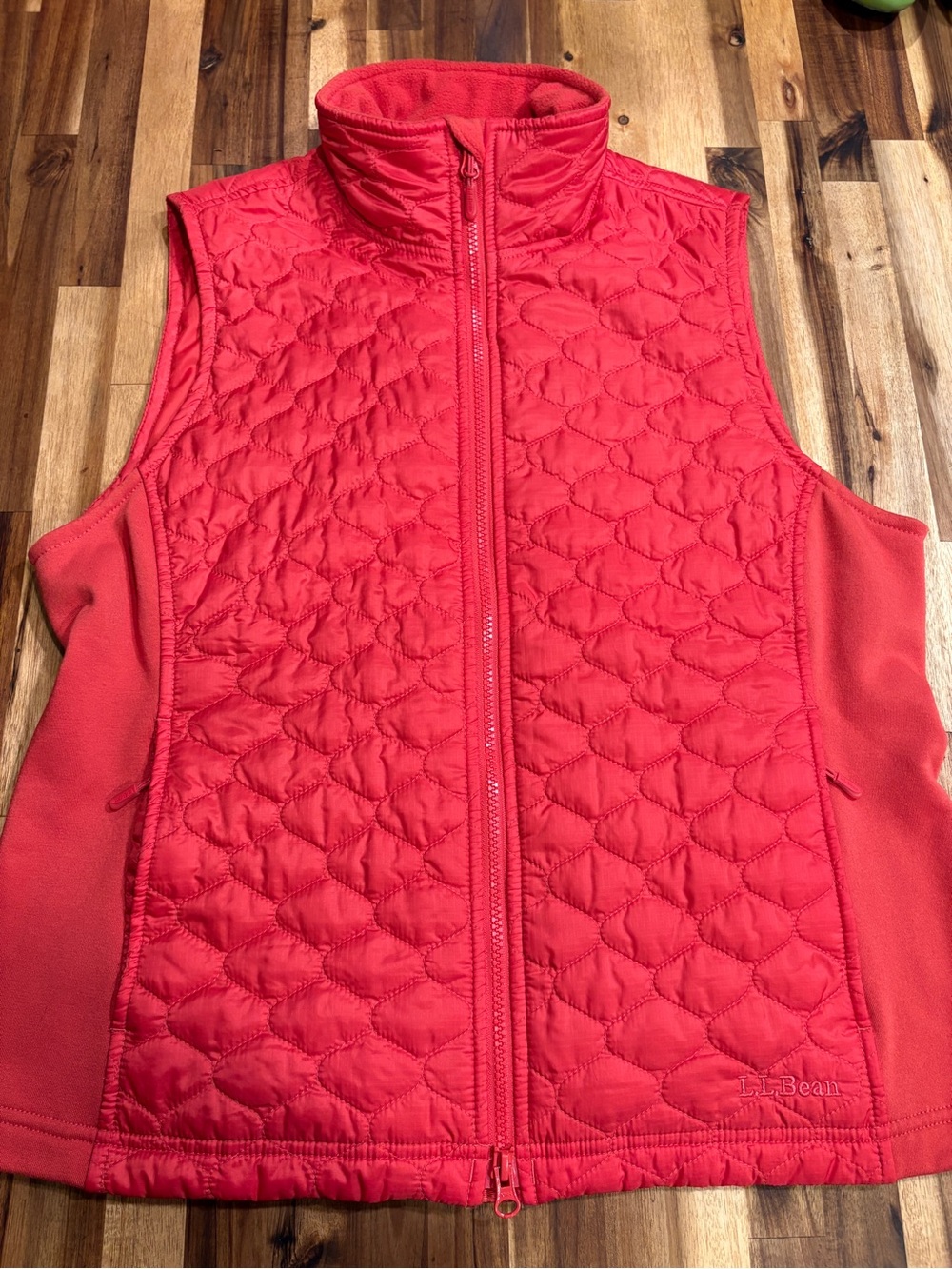 L.L. Bean Bright Red Quilted Vest - Women's Size L